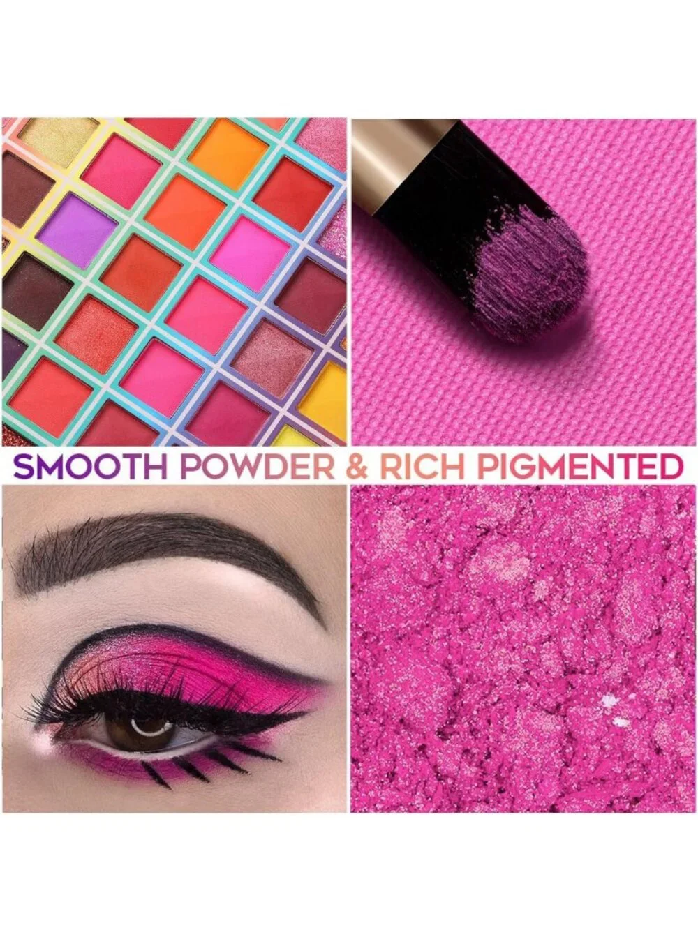 Vibrant 99-Color Eyeshadow Palette - Matte, Shimmer & Glitter for Long-Lasting